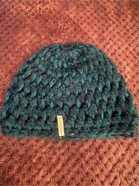 NWT! Krochet Kids International-Hand-Knit Chunky Beanie - Teal Blue